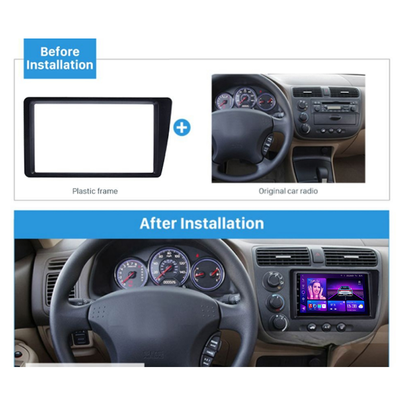 Honda civic 2001-2005 Car android frame
